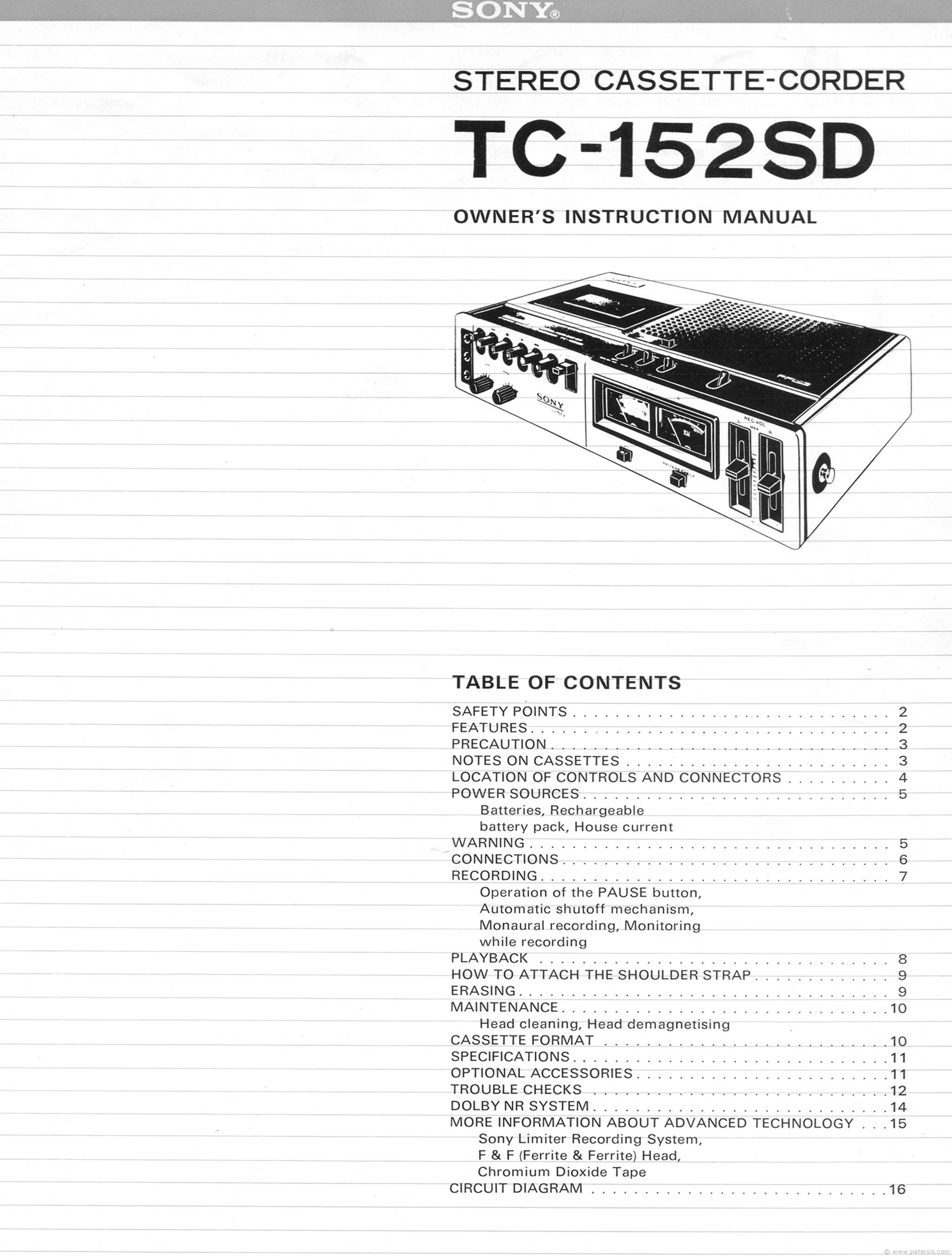 TC-152SD User Manual